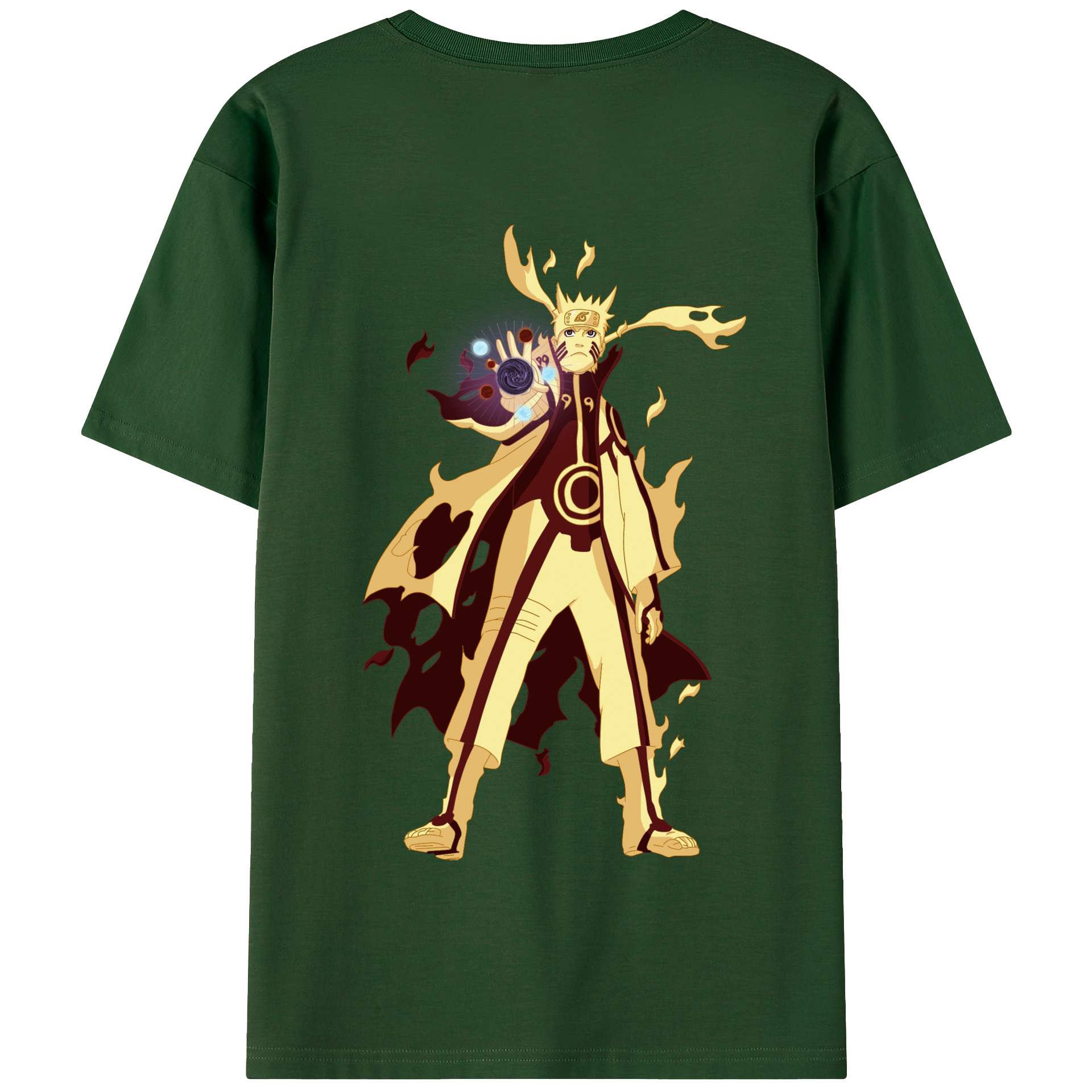 （画像用） NARUTO -ナルト- うずまき ナルト Uzumaki Naruto 綿100％半袖Tシャツ（背面プリント）
